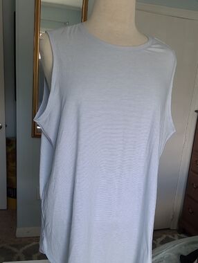 Lands' End Light Blue Sleeveless Crewneck Tank